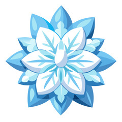 glory of the snow on white background