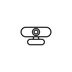Line art icon of a webcam isolated on white. vector illustration, eps10.