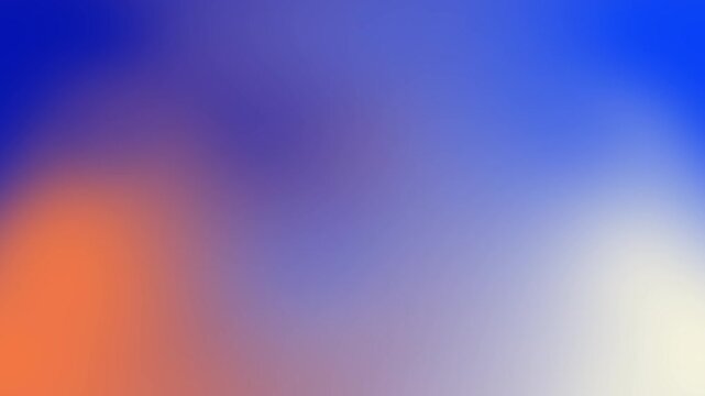 Vibrant abstract gradient background. Features a soft, blurred mesh of bright blue, warm orange, and creamy white. Modern, fluid design for web, presentations, or posters.