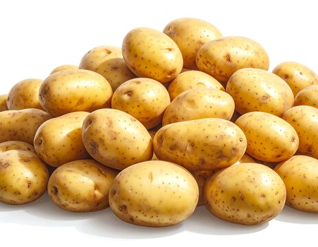 A close-up view shows a pile of freshly harvested, unwashed, light-brown root vegetables, with some dirt speckling on the surface - Powered by Adobe