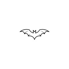 Bat icon. Bat animal simple icon. Halloween bat icon. 