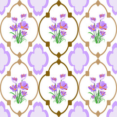 Geometric, ethnic oriental ikat seamless pattern treditional Design for background, carpet wallpaper, clothing, wrapping, batik, fabric, Vector illustration, embroidery style.  
