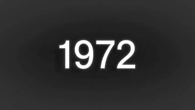 Year 1972 Text Appearing on a Grey Background