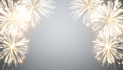 Black and Gold Fireworks Frame &ndash; Premium Festive Border Design