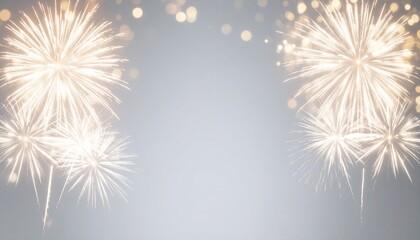 Fototapeta premium Elegant Gold Fireworks on Soft Black Background – Celebration Template