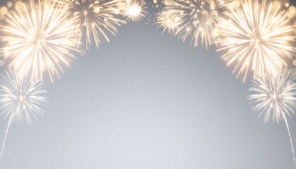 Elegant Gold Fireworks on Soft Black Background &ndash; Celebration Template