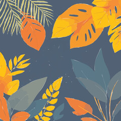 autumn leaves seamless pattern