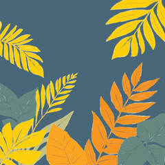 seamless pattern with autumn leaves