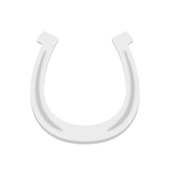 Horseshoe vector isolated on white background. horseshoe vector.