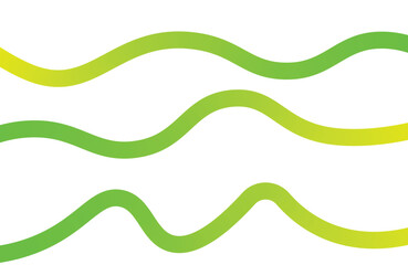 Three Abstract Green Wavy Lines Background Fresh Gradient Horizontal Waves Banner