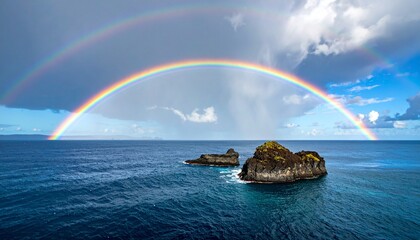 rainbow over the sea