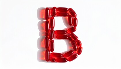 red beads isolated on white background