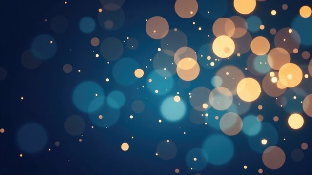 Blurry image of blue and yellow lights