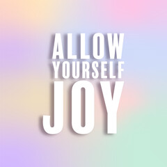 Obraz premium Short motivational quote on pastel gradient background 