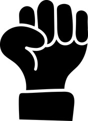 Clenched Fist Hand Drawn Icon