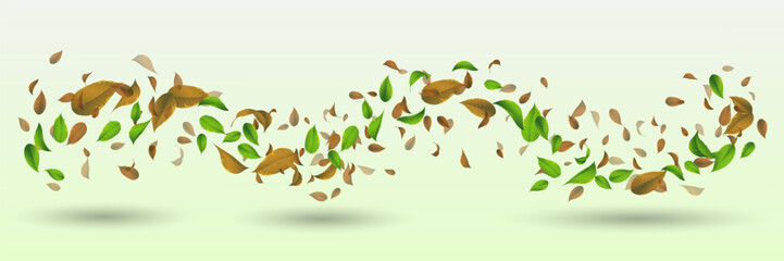 Flying mixed foliage nature motion effect