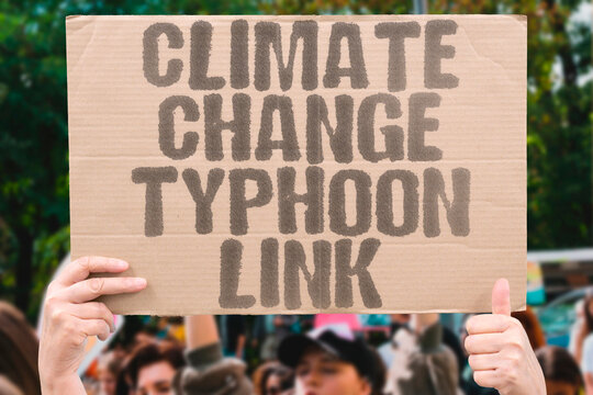 "Climate   Change   Typhoon   Link" Research links typhoon frequency and intensity with climate change effects. CLIMATE. CHANGE. TYPHOON. FREQUENCY. INTENSITY.