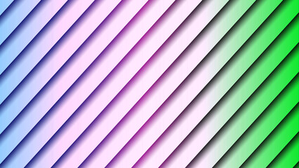 Abstract Gradient Background with Diagonal Stripes from Blue to Green Tones
