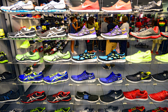 Shoes on display at a shoe store in the UTC Mall Lakewood Ranch FL . 11.08.25