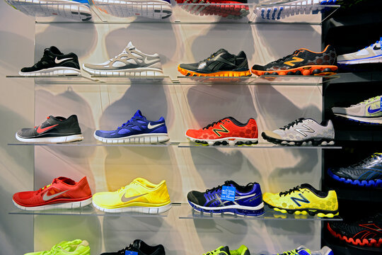 Shoes on display at a shoe store in the UTC Mall Lakewood Ranch FL . 11.08.25