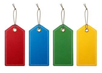 Four Blank Hanging Tags with Strings