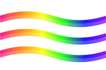 Parallel Rainbow Wavy Line Gradient Abstract