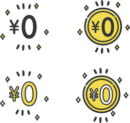 0円キラキライラストセット　ベクター
