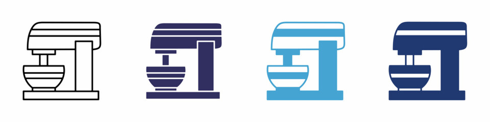 A collection of mixer icons in. Stock vector.