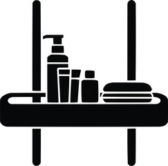 Illustration of Sleek Professional Shelf toiletries 