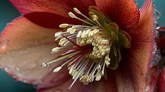 Close up of a delicate flower showcasing intricate petals and details