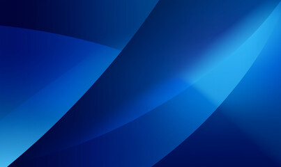 Abstract blue curved wave background with smooth gradient and light effects