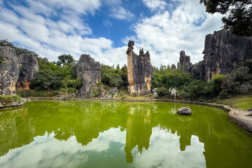 Stone Forest, Shilin, Kunming in Yunnan province, China.