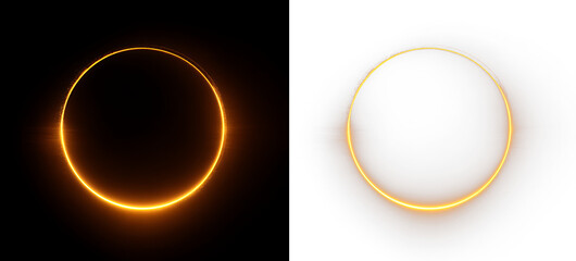 Fototapeta premium Bright glowing ring dust flare motion design PNG