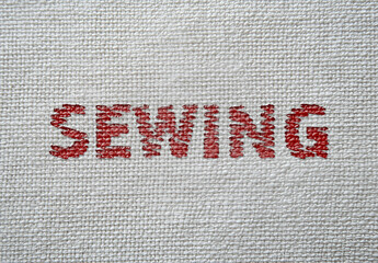 Sewing Text Effect Mockup