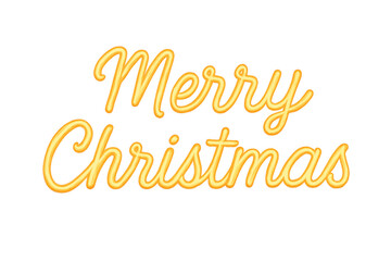 Fototapeta premium Merry christmas lettering in glowing orange script, creating a festive holiday greeting with a transparent background
