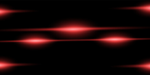 Bright horizontal beam of light on black background. Glowing laser effect creating futuristic and sci-fi aesthetics. Suitable for technology, energy, speed and digital design themes.