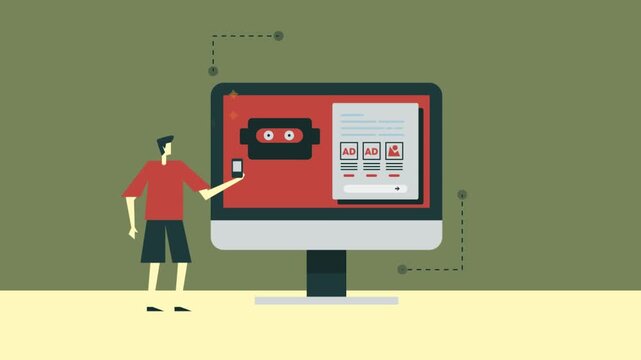 AI system delivers personalised search advertising, optimizing user journey from external website visit to purchase conversion.