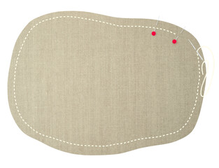 麻布ぐし縫いのフレーム