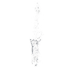 Liquid splash isolated transparent background 3d rendering
