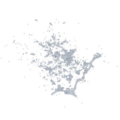 Obraz premium Liquid splash isolated transparent background 3d rendering 