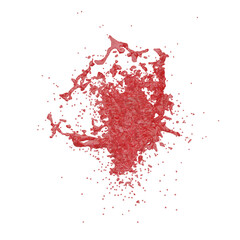 Liquid splash isolated transparent background 3d rendering

