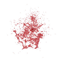 Liquid splash isolated transparent background 3d rendering
