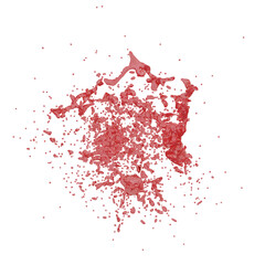 Liquid splash isolated transparent background 3d rendering
