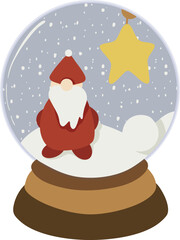 Santa Claus in Snow Globe