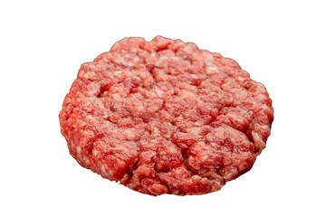Raw cutlet meat burger ground meat beef, pork fresh natural product tasty snack delicious gourmet food background on the table rustic top view copy space