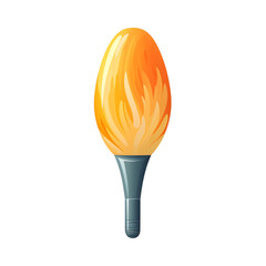 A vibrant illustration of a flame-shaped brush, symbolizing creativity and passion in artistic endeavors.