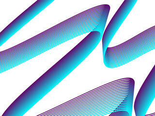Abstract Futuristic shining wave lines on white background. Dynamic wave pattern. Suitable for posters, banners, brochures, covers, websites, pamphlets. Vector illustration, etc.