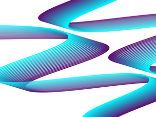 Abstract Futuristic shining wave lines on white background. Dynamic wave pattern. Suitable for posters, banners, brochures, covers, websites, pamphlets. Vector illustration, etc.