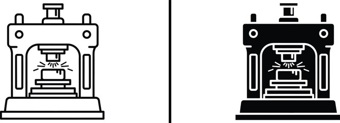 Welder at Work Icon – Welding Worker with Protective Mask Illustration