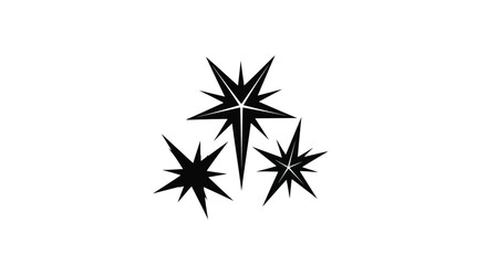 Abstract star icons cluster perfect for branding designs and visual compositions